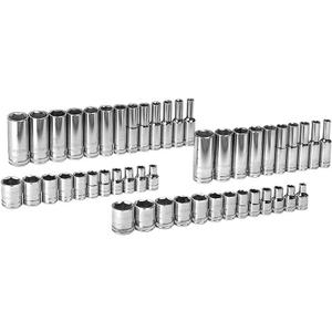 GEARWRENCH 47 Pc. 1/4" Drive 6 Pt. Socket Set, Standard & Deep, SAE/Metric - 80314D