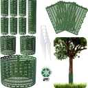 18pcs Tree Trunk Protector, Tree Guards Trunk Protector with Twist Ties, Resizable for Various Size Trees or Plants, Preventing Tree Bark Damage from Pruners, Mowers, and Rodents