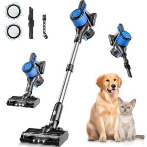 Cordless Vacuum Cleaner for Home, 8-in-1 Lightweight Stick Vacuum with 45Mins Runtime, Powerful Suction, Anti-Tangle, Rechargeable Cordless Vacuum for Hardwood Floor Carpet Pet Hair, N502