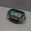 SOHIDA Electric Lunch Box Food Heater, 80W Portable Warmer for Car Truck Work with 304 Stainless Steel Container, 12V/24V/110V Green Heated Lunch Box Suitable for Ideal Driver/Work/Gift