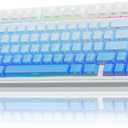 AULA F75 Gasket Mechanical Keyboard, 75% Wireless Hot Swappable Gaming Keyboard with Five-Layer Padding&Knob, Bluetooth/2.4GHz/USB-C, RGB Light. (Blue)