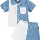 NZRVAWS Toddler Baby Boy Summer Clothes 2Pcs Shorts Set Sleeveless Tank Tops Hawaiian T-Shirt Cute Boys Clothing Set