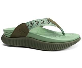 KuaiLu Womens Fashion Orthotic Flip Flops Ladies Athletic Thick Cushion Recovery Thong Sandals Slip On Memory Foam Walking Sandles With Comfortable Plantar Fasciitis Arch Support (7, Black)