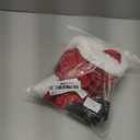 Baby Girl Christmas Outfit Fuzzy Trim Velvet Long Sleeve Romper Dress and Santa Hat 2 Piece Set (0-3 Months, Red)