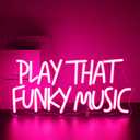 Gdbkabf Neon Sign, Play That Funky Music Neon Signs for Wall Decor Neon Pink LED Signs Room Neon Light Up Signs Home Decor for Business Bedroom Club Party Bars Shop USB Operated
