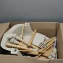 Mallify 3-in-1 Convertible Wooden High Chair, High Chairs for Babies and Toddlers, Baby High Chair with Adjustable Legs & Dishwasher Safe Tray, Made of Sleek Hardwood & Premium Leatherette, Beige