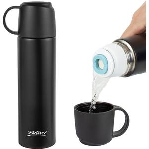 Vacuum Flask for Hot Drinks With Handle Coffee Cup Travel Mug Double Walled Sports Bottle Insulated Stainless Steel Tumblers Water Bottles Metal