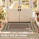 BEQHAUSE Indoor Door Mat 24" x 72", Dirt Trapper Door Mats, Taupe