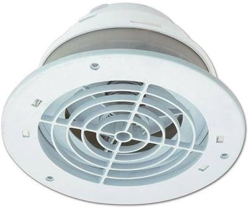 SEVBLKX Soffit Exhaust Vent 4", 5", 6" Multi-Diameter Duct Compatibility UV-Stabilized ABS Integrated Backdraft Damper for Bathroom/Kitchen Fan Venting via Soffit or Eave (White)