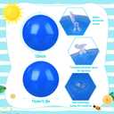 Raiten 12 Pcs Beach Ball Inflatable Beach Balls Large Inflatable Ball Floating Ball for Swimming Pool Party Favors Outdoor Activities Summer Birthday Party Supplies (Blue,12 Inch)