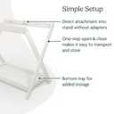 UPPAbaby Bassinet Stand - Quick + Secure Attachment - White, Bassinet Stand