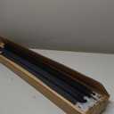 MYshade 6 Pack Temporary Blackout Paper Shades for Windows, Paper Pleated Blinds with Adhesive, No Tools No Drilling Free Cut Size Temporary Room Darkening Shades(Black, 36" W x 72" H)