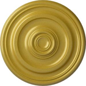 Ekena Millwork CM12KPRGS Kepler Traditional Ceiling Medallion (for Canopies up to 2 5/8"), Hand-Painted Rich Gold