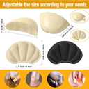 Shoe Filler Inserts for Loose Shoe, 2 Pairs of Toe Cushions & Heel Pads for Women and Men, Perfect for Shoes Too Big, Comfort Inserts for High Heels, Leather Shoes(Beige)