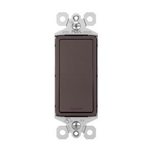 Legrand radiant TM870DBCC10 15 Amp Rocker Wall Switch, Single Pole Decorator Light Switches, Dark Bronze (1 Count)
