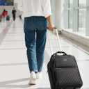 LUGGEX Underseat Carry On Luggage, Softside, Black, 17 Inch