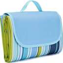 LRUUIDDE Large 80"x 60" Beach Blanket, Outdoor Picnic Blankets, Waterproof Sandproof Portable Blankets, Foldable and Lightweight for Spring Summer Camping, Beach, Park (Blue)