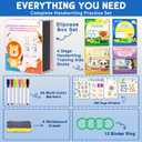 Handwriting Tracing Book - Pen Control Practice Training Books Kit, 296 Reusable Pages with Dry Erase, Alphabet | Count | Draw with Dots, Preschool Learning Activities 4-Stage Workbooks