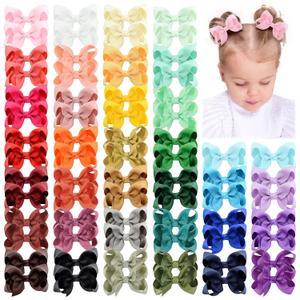70 Pieces Hair Bows for Girls 3 Inch Grosgrain Ribbon Toddler Hair Accessories with Alligator Clips for Toddlers Baby Girls Kids Teens