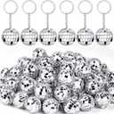 25Pcs Disco Ball Keychain, Mini Silver Disco Ball Key Chain Party Favors for Supplies Decorations