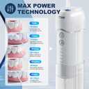 Mini Cordless Water Flosser for Teeth, Portable 5 Modes Travel Dental Water Flosser, 36-Day Battery Life, Detachable Tank, IPX7 Waterproof Oral Irrigator for Brace, Sensitive Gum, Implant