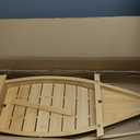 Wooden Sushi Boat Serving Tray, 31.5" Large Japanese Nigiri Serving Plates Boats, Train Making Kit for Sashimi Board Seafood Party, Appetizer Platter for Traditional Restaurant or Home Restaurantware