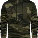 LBL Leading the Better Life Men's Solid Pullover Hoodies Sports Soft Blend Fleece Hooded Sweatshirts with Kangaroo Pocket (XX-Large, Army Green #03)