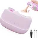 Electric Nail Clippers for Seniors,Smart Nail Clippers 2025 New 3 in 1 Electric Toenail Clipper with Polishing and LED Light,Smart Toenail Clipper 2 Adjustable Speeds for Adults,Baby (Pink)