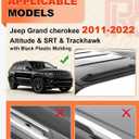 220lbs Upgraded Grand Cherokee Roof Rack Cross Bars Compatible with Grand Cherokee Altitude & SRT & Trackhawk with Roof Black Moldings 2011-2021, Heavy Duty Aluminum Anti-Corrosion Crossbars