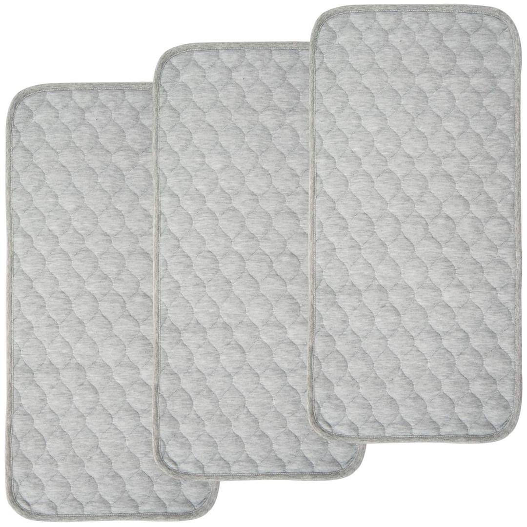 lQuilted Thicker Waterproof Changing Pad Liners 3 Count(Gray 13 x 24)