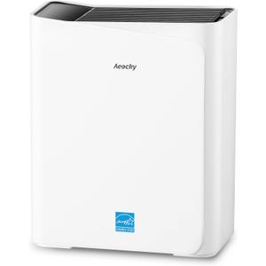 2300 ft Air Purifiers with 240 CADR in Turbo Mode, AEOCKY Proprietary YearChange Filter, with Multi-Effect Filter, Washable Pre-Filter, Scent Capsule, Air Quality Monitor, for Home Large Room Pets (White)