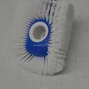 Pool Brush Head with Pool Vacuum Head for Inground & Above Ground Pools, Round Heavy Duty Scrubber Pool Broom Cleaning Nylon Brush with 1/4" or 1/2" Swivel Hose Connection, No Pole (Blue)