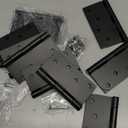 12 Pack Black Door Hinges 4 Inch, Exterior Door Hinges with Square & 5/8" Radius, Removable Pin, Perfect for Heavy-Duty Front & Back Door, Antirust & No Squeaks