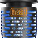 BLACK+DECKER Bug Zapper Electric Lantern with Insect Tray, Cleaning Brush, Light Bulb & Waterproof Design for Indoor & Outdoor Flies, Gnats & Mosquitoes Up to 625 Square Feet