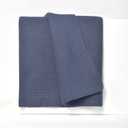 100% Cotton Knitted Throw Blanket – Oeko-TEX® Certified, Breathable & Soft, 50" x 60" – Substantial All-Season Blanket for Couch, Bed, Home Décor and Gifting - 2 lb (Blue)