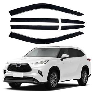 MNGYNUKA Side Window Visor 6 Piece Set for Toyota Highlander 2020 2021 2022 2023 2024 Safe RAIN Out-Channel Guard Deflector Window Deflectors Vent Deflectors (for Highlander 20-24 6-Piece)