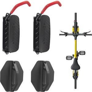 Swivel Bike Wall Mount, Bike Hangers for Garage, Space-Saving Bike Storage, Sturdy Bicycle Rack Can Holds Up to 77 lbs, Easy Install, 2 Pack