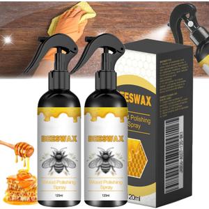 Natural Beeswax Care Spray & Restorer, 2025 New Bees Wax Furniture Polish and Cleaner, Beeswax Furniture Polish for Wood, For Living Room, Kitchen, Furnishings and Wooden Floors (2PCS)