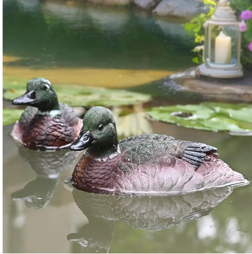 Mallard Duck Baby Float Decorations Pond Accessories for Outdoor Backyard Pool Decor Floating Ornament 2 Pack Outside Garden Gifts Idea for Grandma Mom
