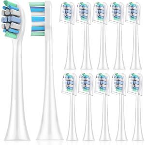 Replacement Toothbrush Heads for Philips Sonicare：12 Pack Soft Replacement Electric Brush Head Compatible with Phillips Sonicare Plaque Control Snap-on