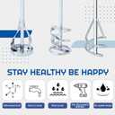MorningRo Set of 3 Paint Mixer for Drill Epoxy Resin, Mud, Cement Blades, Paint Stirrer, 15.7" Mixing Paddles and 2.3" Mixing Impeller(White Zinc)