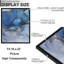 Fxojyvo 18x22 Picture Frame Set of 6, Black Frame for 18 x 22 Inch Picture Poster Photo, Light Weight and High Transparent 18 by 22 Frame for Wall - 6 Pack/Black/18 x22