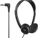 Maxell - 190319 Stereo Headphones - 3.5mm Cord with 6-Foot Length - Soft Padded Ear Cushions, Adjustable Headband for Comfort - Sleek, Lightweight, Wired for Reliable Connection  Black