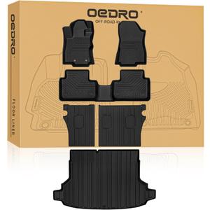 OEDRO Fit for Subaru Forester 2026 2025 Floor Mats Trunk Mat with Backrest Mat, Custom Fit TPE All Weather Floor Liners Accessories, Anti-Slip Back Seat Protector Fit for Forester, Full Mat Set