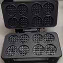 Mini Waffle Maker Machine, 8 Small Waffle Bites, Nonstick Waffle Iron with Quick Heat-Up, Easy Breakfast Makers for Home, Family, Snacks or Desserts (Black)