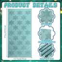2 Pcs Winter Snowflake Bathroom Hand Towels 100% Cotton 29.5 x 13.7 Inch Blue and Green Christmas Glove Jacquard Weave Bath Towel for Kitchen Gifts Decor for Christmas