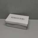 GRACESTRIDE Rhinestone Strappy Heels for Women Square Toe Chunky Block Heels Ankle Buckle Heeled Sandals, Dark Nude, 7.5