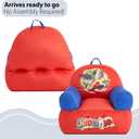 Idea Nuova Marvel Spiderman Kids Sofa Bean Bag Armchair, Soft Plush Lounge Chair for Bedroom or Playroom, 17 inches x 17 inches x 20 inches