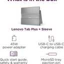 Lenovo Tab Plus - 2024 - Premium Entertainment Tablet - 8 JBL Speakers - 11.5" 2K LCD Touch Display - 8GB Memory - 128GB Storage - MediaTek Helio G99 - Folio Case Included - Luna Grey