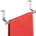 Over-Cabinet Door Towel Rack, 14-inch Extra-Wide Stainless Steel Bar for Kitchen & Bathroom Cabinets (NOT for Room Doors), Fits Cabinet/Wardrobe Doors up to 0.8", Sliver